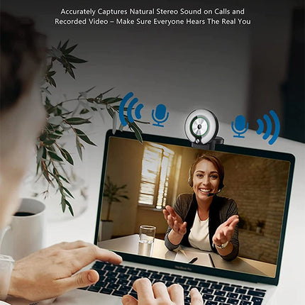 4K Webcam Full HD 2K Mini Camera with Fill Light Laptop PC Computer Live Broadcast Camera Video Web Camera Microphone Webcast
