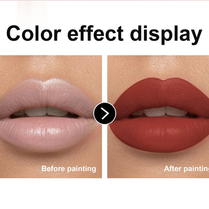 8 Colors Deep Red Matte Lipstick Waterproof Non-Stick Velvet Texture Easy Apply Rose Red Lip Makeup Long-Lasting Cosmetics