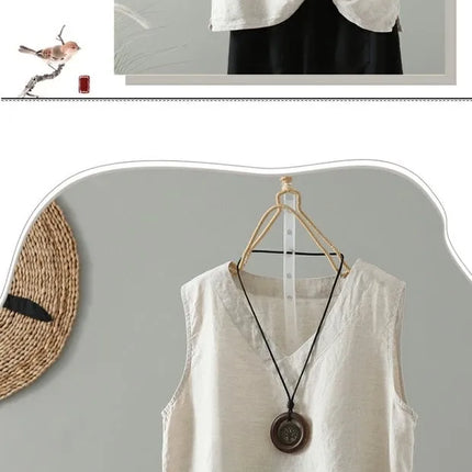Retro Han Hanma Svel Strap Vest Women's Inner Summer Overhead Base irt  Casual Versatile Slimming Top