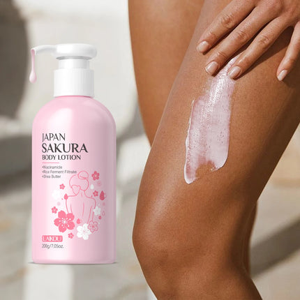 LAIKOU Japan Sakura Body Lotion Nourishing Body Moisturizer Fragrant Body Cream Soft Smooth Skin Treatment 200g