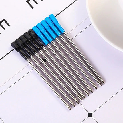 Compatible Ballpoint Pen Refills, Crystal Pen Refills 1.0mm Medium Point Black & Blue, Medium Point Metal Refill
