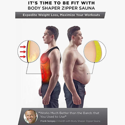 Hot Slimming Sauna Sweat Vest for Men Heat Trapping Pullover Sweat Enhancing Vest Workout Body Shaper Reduce Weight Tank Tops