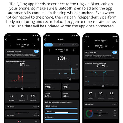 [2024] COLMI R03 Smart Ring Men Women, Battery Life 39 Days, Health Monitor, IP68 & 5ATM Waterproof, Multi-sport Mode
