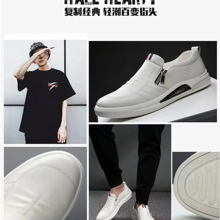 Casual Leather Shoes Men Loafers Trend Brand Business Shoes Autumn Slip on Flat Man Sneakes Comfortable Moccasins Zapatos Hombre