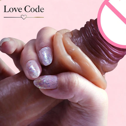 Realistic Wearable Strapon Dildo with Sliding Testicles for Women - Skin-Like Anal & Vagina Masturbation Tool with Big Penis Si