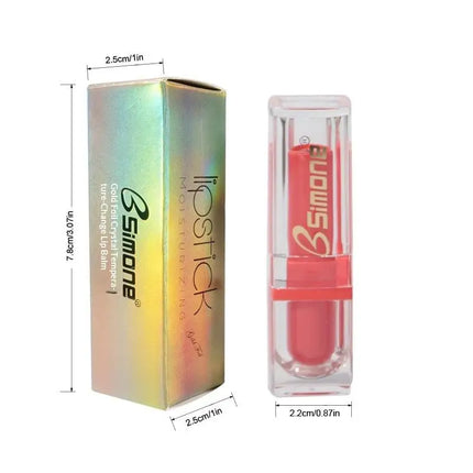[MP]BSIMONE Glitter Lipstick Lip Balm Color Change Transparent Moisturizing Crystal Jelly Pearlescent Lip Plumper Gloss Cosmetic