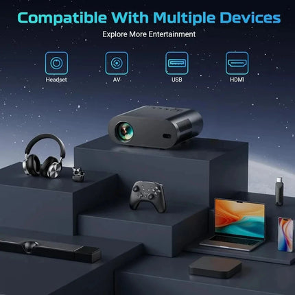 DITONG Projector 4K Android with Dual WiFi 6 and Bluetooth Auto Keystone Auto Focus Home Theatre HD Native 1080P Outdoor Movie