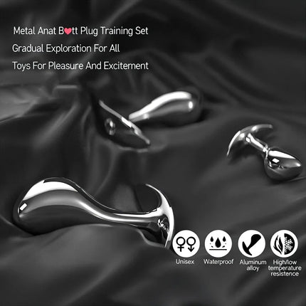 Metal Anal Plug P Spot Stimulator Prostate Massager Wear Outdoors Butt Plug Wearable Sex Toys for Men and Women Adult Sex Toys
