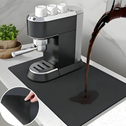 Super Absorbent Plate Rubber Back Anti Slip Quick Drying Drainage Pad Suitable for Coffee Machines Kitchen Utensils Placemats