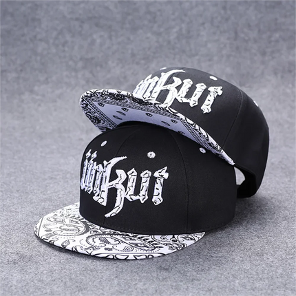 Men's Letter Embroidery Tide All-match Flat Brim Baseball Cap Ladies Summer Hip-hop Hat Outdoor Shade Adjustable Peaked Cap