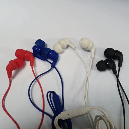 1 Pcs Fashion  4 Colors Super Bass With Built-in Microphone 3.5mm In-Ear Wired Earphone Hands Free For Smartphones Earbuds
