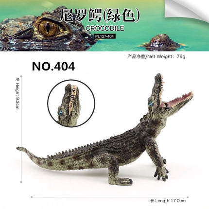 White/Brown/Green Realistic Crocodile Action Figures Solid Simulation Animals Model Decoration Toys For Children Christmas Gifts