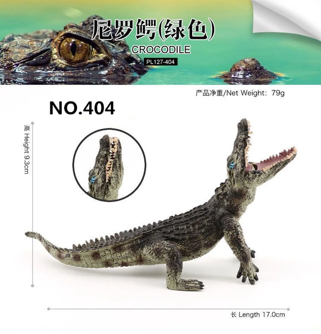 White/Brown/Green Realistic Crocodile Action Figures Solid Simulation Animals Model Decoration Toys For Children Christmas Gifts