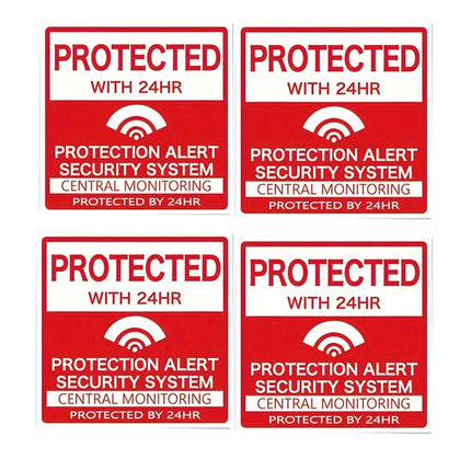 Home Security Alarm Door Stickers for Door Window Warning Removable Decals Door Accessories Living Room Office Home Decoration