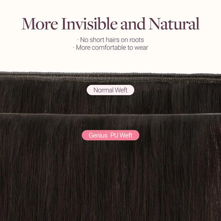 Tape In Weft Hair Extensions Human Hair PU Long Weft Tape In Hair Extensions Real Human Hair Silky Easy to Use Remy 12-20 inch
