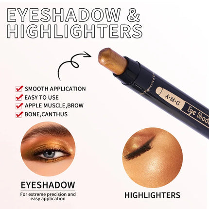 Pearl Shimmer Eyeshadow Stick Set, Waterproof and Long-lasting Eyeshadow Set with Easy Application Capabilities
