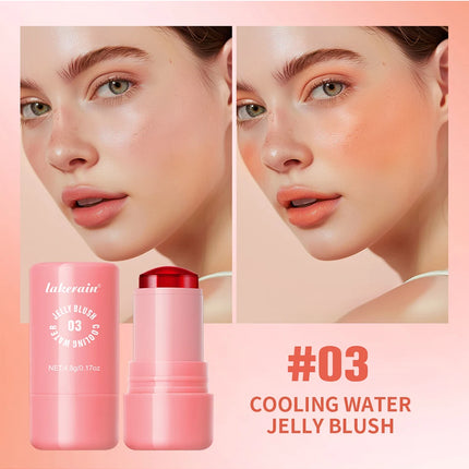 Original Cooling Water Jelly Blush Stick Blush Tinted Cosmetics Tint Stick Watercolor Multi-Use Matte Blush Makeup For Women