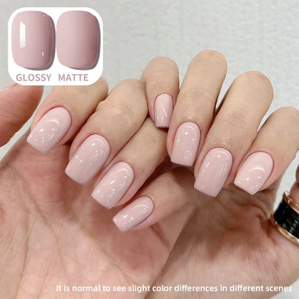 QAZIXU 1/6Pcs Purple Nude Color Gel Nail Polish Pink Gel Polish Semi Permanent Soak Off UV LED Nail Art DIY Popular Color