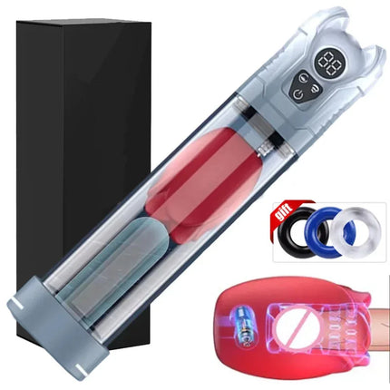 Penis Pump Electric Male Masturbators 5 Suction 6 Training Mode Automatic Masturbator LCD Pumps Enlargers Ault Sex Toys for Men