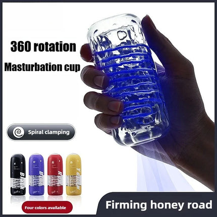 3D Textured 360 Rotating Suction Male Masturbator Aircraft Design Adult Sex Toy for Men Stimulation Enhancer Penis Exercise Tool