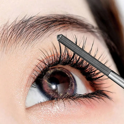 New Small Steel Tube Mascara 3D Silk Fiber Non Smudging Eyelash Primer Natural Black Long-lasting Eyelash Extension Cosmetics