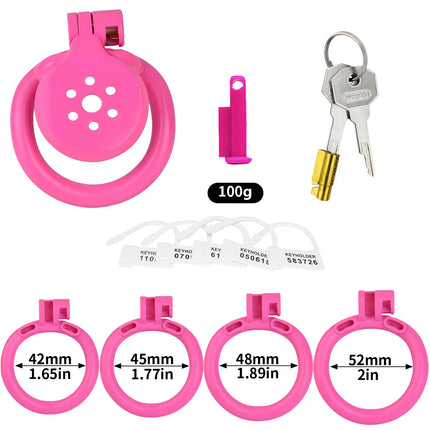 FRKO Flat Inverted ABS Sissy Male Chastity Cage Set 4 Size Arc Penis Ring Cock Lock CBT Cage 정조대 Sex Toys Men 3216/3216A/B/C