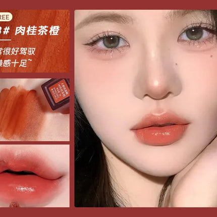 Gege Bear Velvet Lip Glaze Soft Mist Matte Long-Lasting Non-Fading Lipstick for Autumn And Winter
