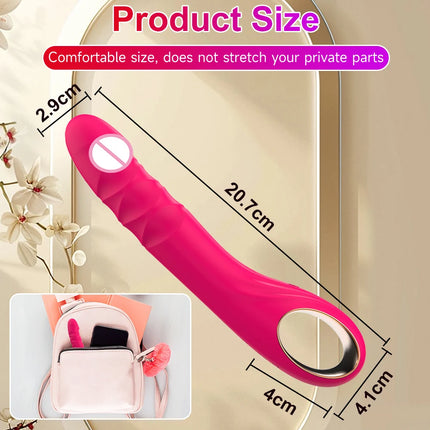 Simulate Dildo Vibrator With 10 Powerful Vibrating Modes of Clitoris G-spot Anal Stimulator for Adult Female Couple Sex Toys