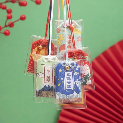 1pc Charms Wealth Bag Omamori Pray Health Safety Lucky Pendant Imperial Amulet Guard Keychain Couple Gift Fortune Beauty