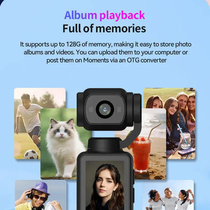 1080P handheld outdoor sports camera anti-shake waterproof vlogging camera for action sports