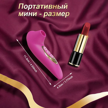 Female mini G-spot nipple sucking vibrator clitoris sucker pussy dildo stimulator adults masturbator sex toys for woman couples