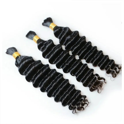 Deep Wave Bulk Human Hair 30 Inch 2 Bundles Human Hair 100g Brazilian Braiding Hair For Women Boho Braids Human Hair Bundles