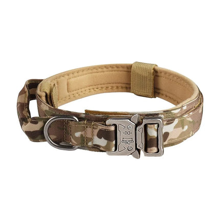 Outdoor Tactical Dog Collar Metal Buckle Collar for Dog Pet Products Nylon Medium Large Dog Training Neck Collars Accessories