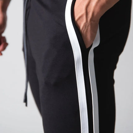 Black Joggers Sweatpants Men Casual Pants Gym Fitness Workout Sportswear Trousers Autumn Male Crossfit Running Sport Trackpants