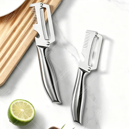 Kitchen Peeler Household Peeling Knife Fruits Vegetable Peeler with Wooden/steel Handle and Bottle Opener Kitchen Tool