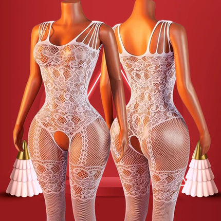 New Babydooll O Neck Night Dress Lingeries Body Sexy Hot Adult Female Underwear Silk Sleepwear Porno Erotic Transparent Costume