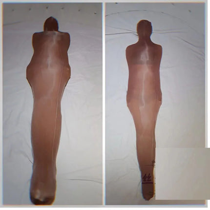 UNISEX Oil Shiny Full Body Stockings Mummy Bondage Sleeping Bag Pullover One-Piece All-Inclusive Tight for Special Occasions