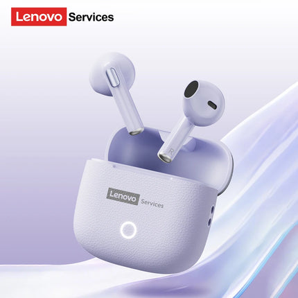 New Lenovo LE220 TWS Bluetooth 6.0 Leather Earphones Ultra-low Latency Wireless In Ear Headphones ENC Noise Reduction Earbuds