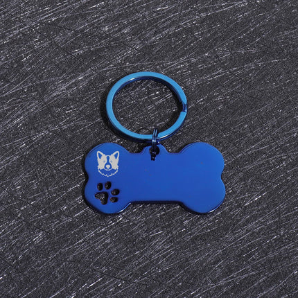 Custom Text Dog Tags Personalized Name Dog Cat ID Tag Bone Shaped Pendant Laser Engraving Address Number Customized Pets ID Tag