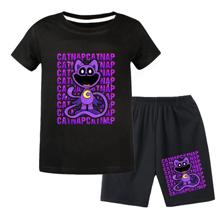 Smilings Critters Cat Outdoor Clothing Children Top Tracksuit for Girls Boutique Clothes for Trips Striped Children's Fashion