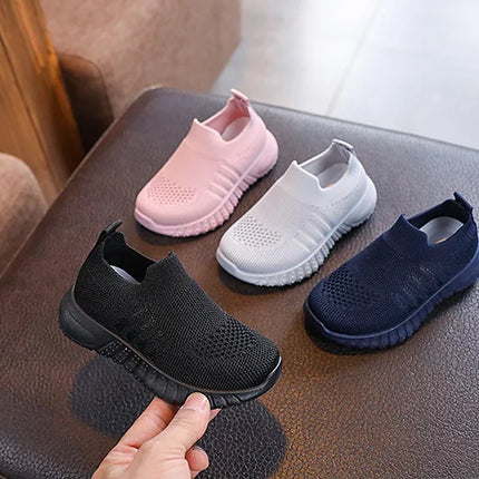 Children's Running Sneakers Boys Girls Casual Mesh Breathable Non-Slip Walking Patchwork Tennis Toddler Soft-Soled Girls' Shoes