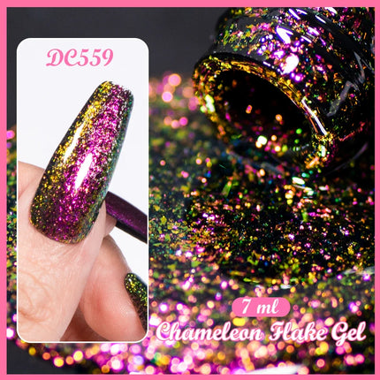 Chameleon Flake Nail Gel Polish Sparkling Glitter Laser Semi Permanent Nails Art Soak Off UV Gel Varnish Nail Supplies Manicure