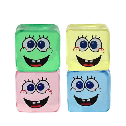 Squishy In Stock SpongeBob Squishy Stress Relief Cube Toy, Malt Sugar Slow Rebound Squeeze Fidget Toy Birthday Gift