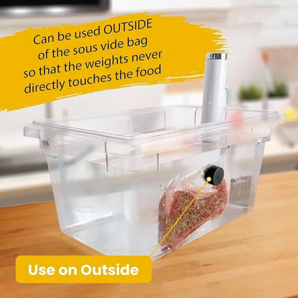 8-Pack Sous Vide Weights - Food-Safe Magnetic Weights for Slow Cooker & Sous Vide Bags | Heavy-Duty Kitchen Magnets to Keep