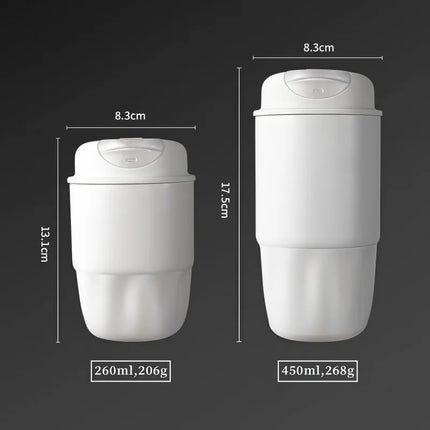 260ml Petal Coffee Tumbler, 316 Stainless Steel Vacuum Cup, Antibacterial & Wide Mouth, Double-Wall Thermos for Hot/Iced Drinks