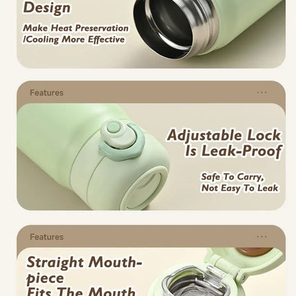500ml large capacity thickened 316 stainless steel vacuum Thermal insulation portable Tumbler Thermos Water bottle Coffee cup