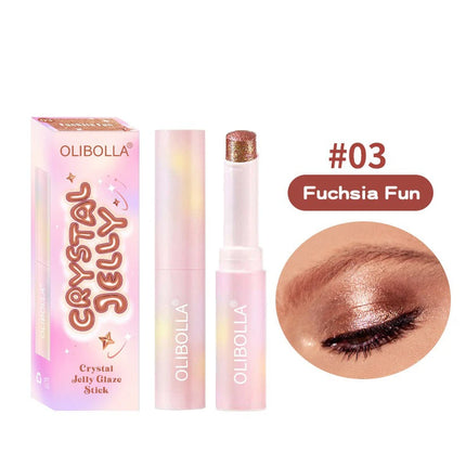 Water-like Jelly Eyeshadow Stick Pearlescent Glitter High-gloss Eyeshadow Crystal Shiny Multi-color Eye Shadow Highlighter Stick