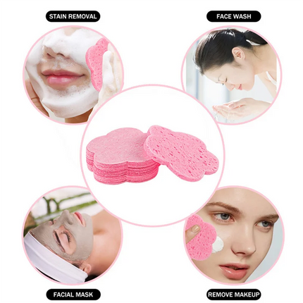 5/10/20/50PCS Flower Shape Compress Face Wash Puff Sponge Face Wash Puff Foaming Face Puff Cosmetic Puff Face Cleansing Sponge
