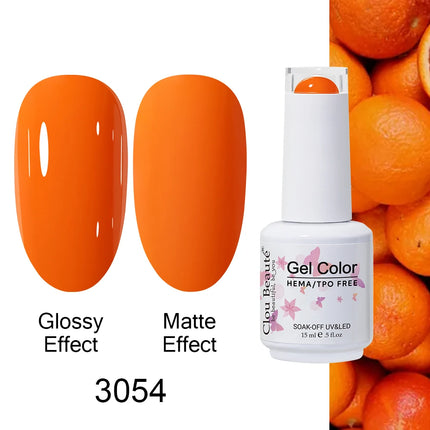 Clou Beaute 15ml HEMA TPO FREE Color Gel Nail Polish Nude Pink Red Green Collection Nail Gel Polish Glitter Soak Off UV LED Gel