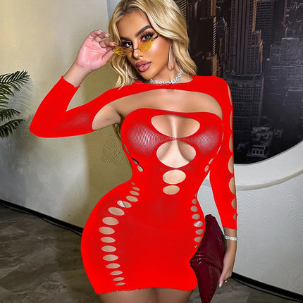 Hot Women's Plus Size Open Crotch Lingerie Bodysuit Sheer Fishnet Stockings Mesh Tights For Seductive Evening Wear bodysuit